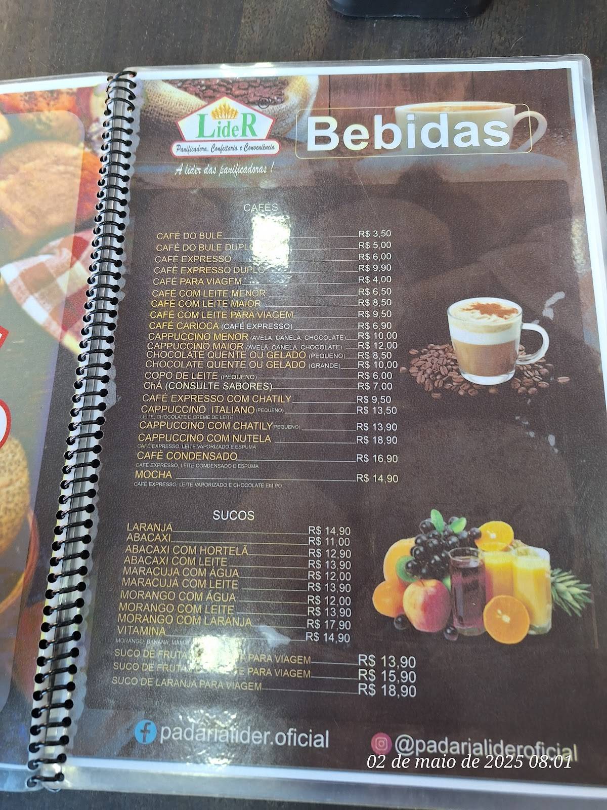 Padaria Lider 2 - Panificadora, Confeitaria e Conveniência cardápio