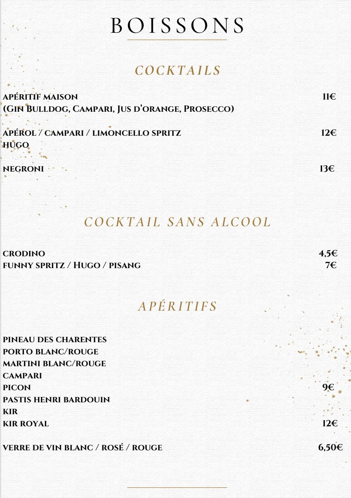 Menu de Simplement Restaurant