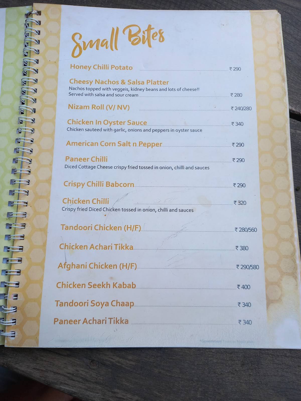 Little's Bistro menu