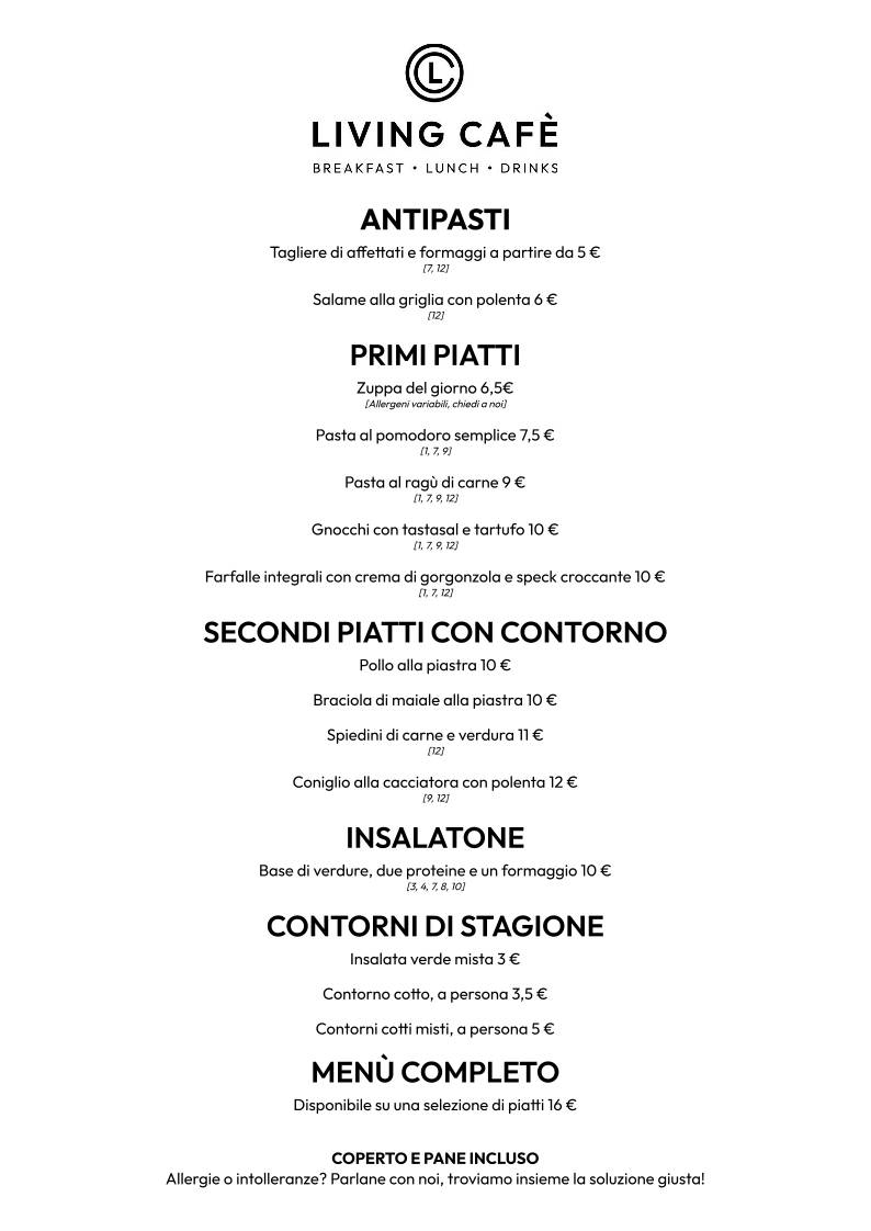Menu di Living Cafè 