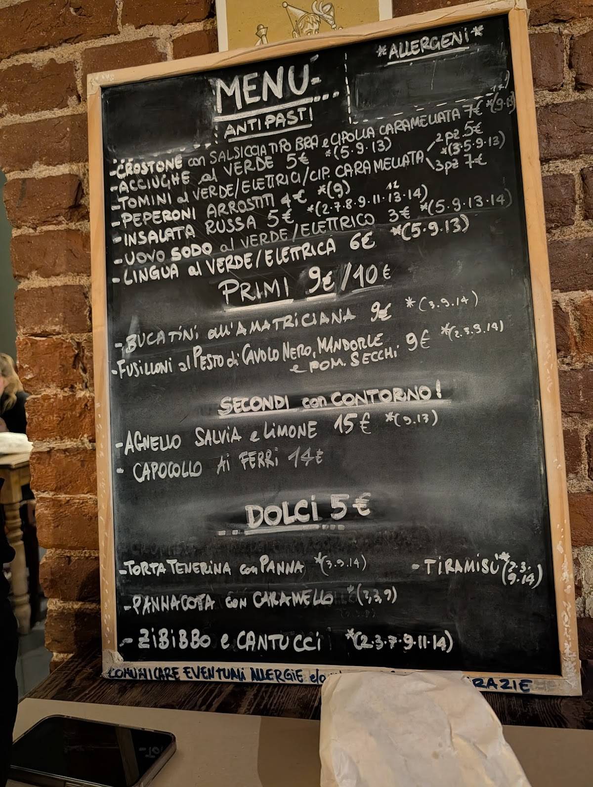 Menu di lo sbarco 
