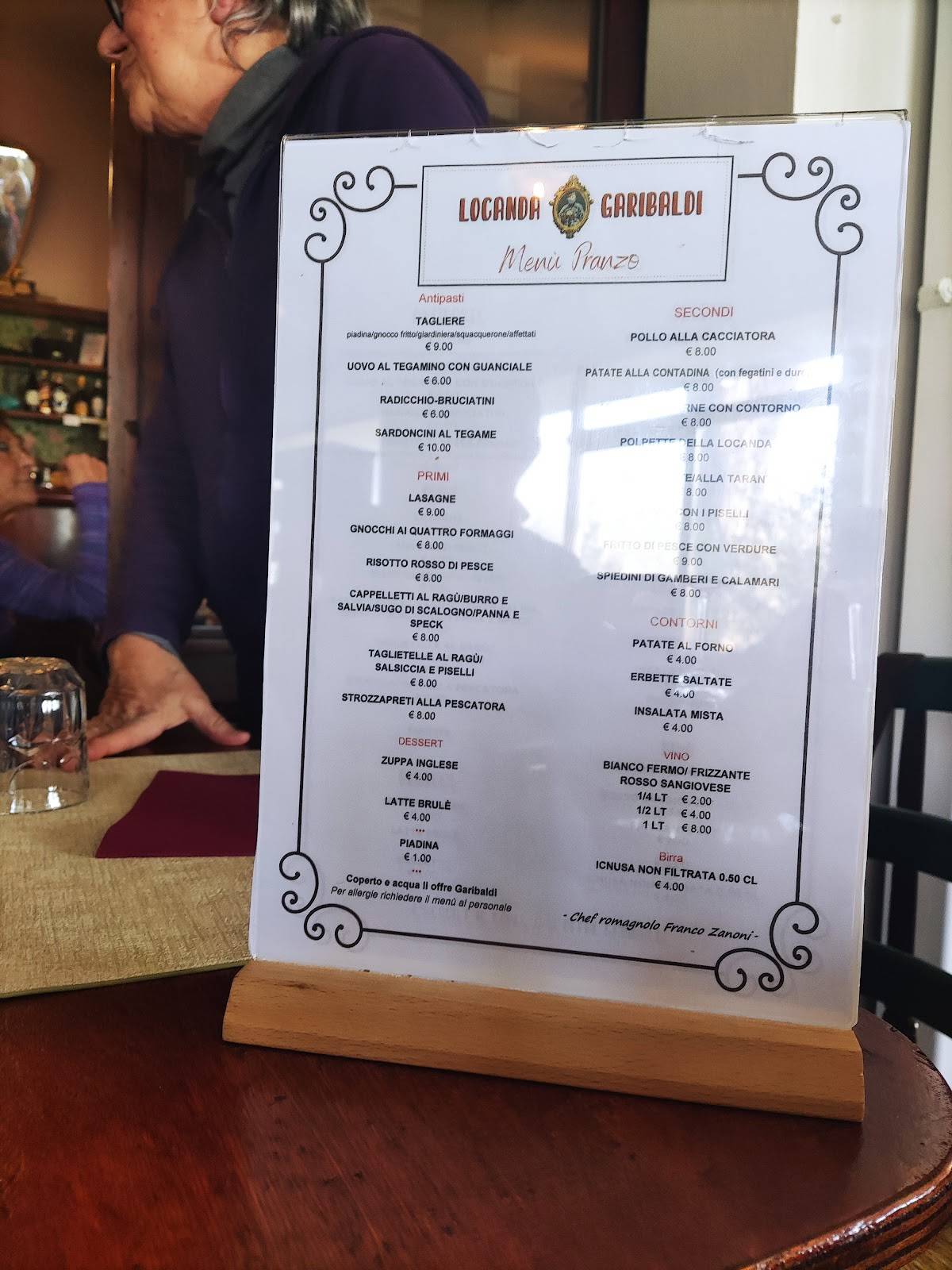 Menu di Locanda Garibaldi 