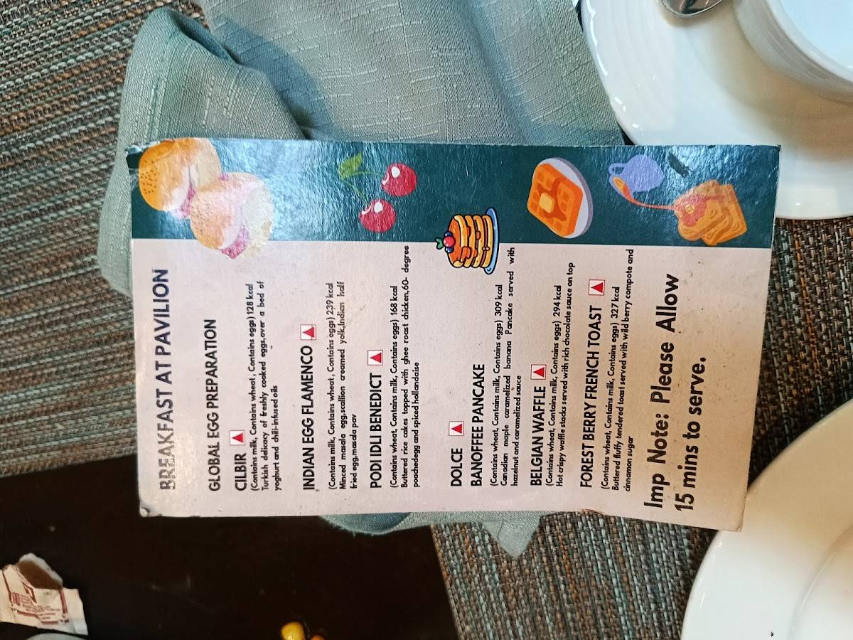 Lotus Pavilion, ITC Gardenia - Restaurants In Bengaluru menu