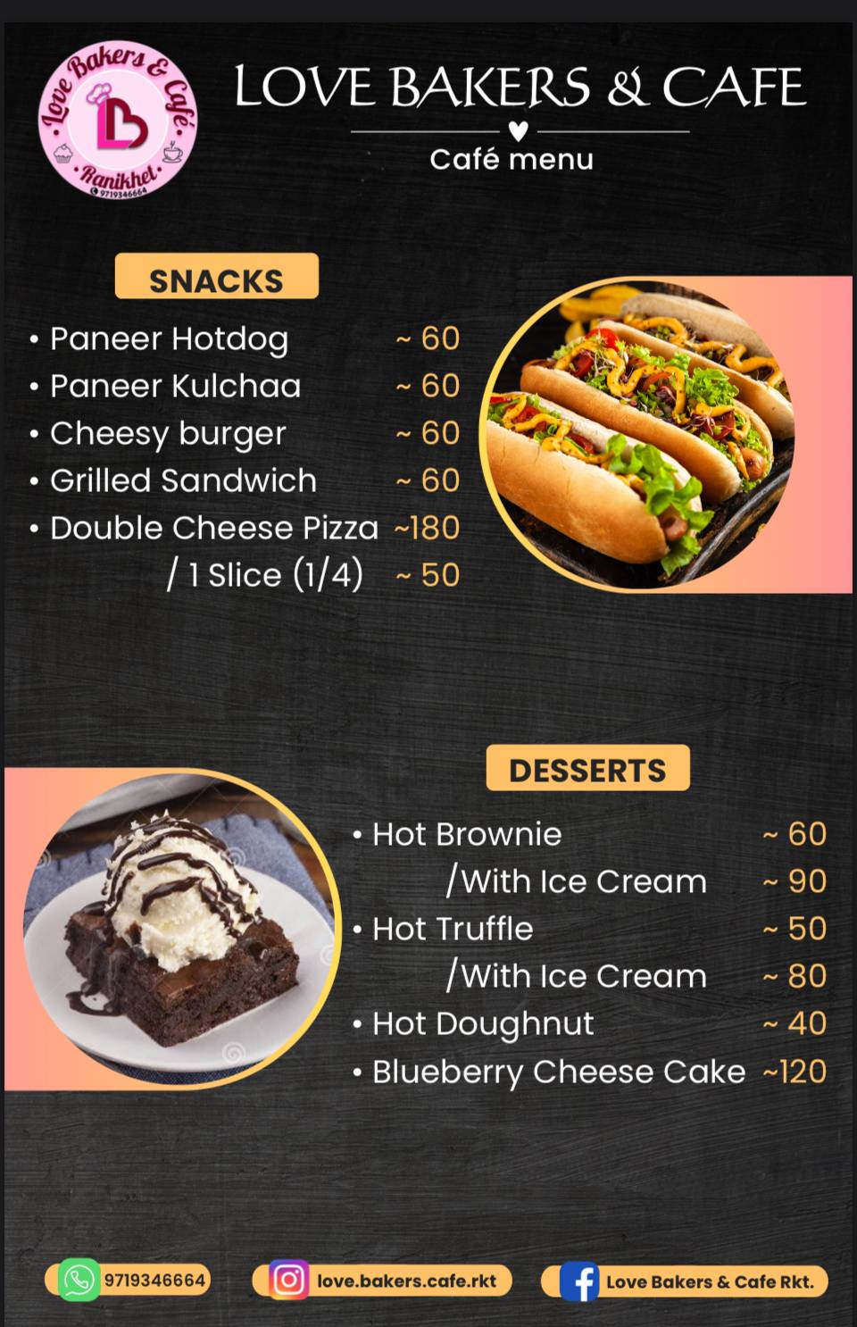 Love Bakers & Café Ranikhet menu