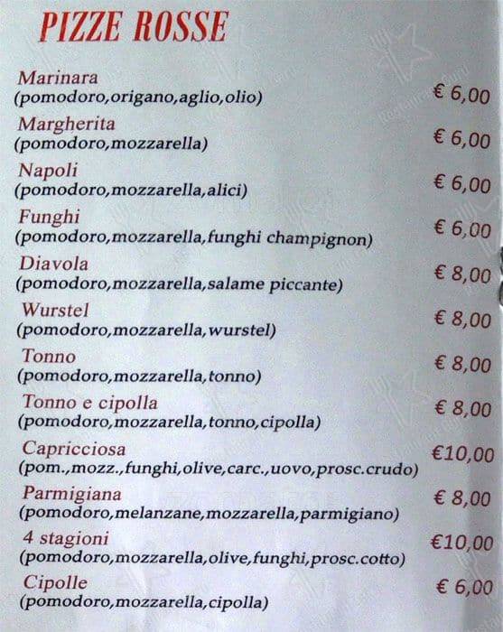 Menu di Gran Forno Lucarelli 
