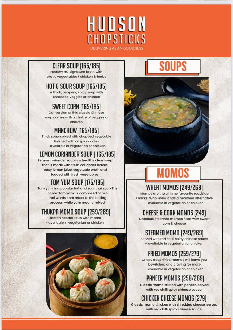 Hudson Chopsticks Gomti Nagar menu