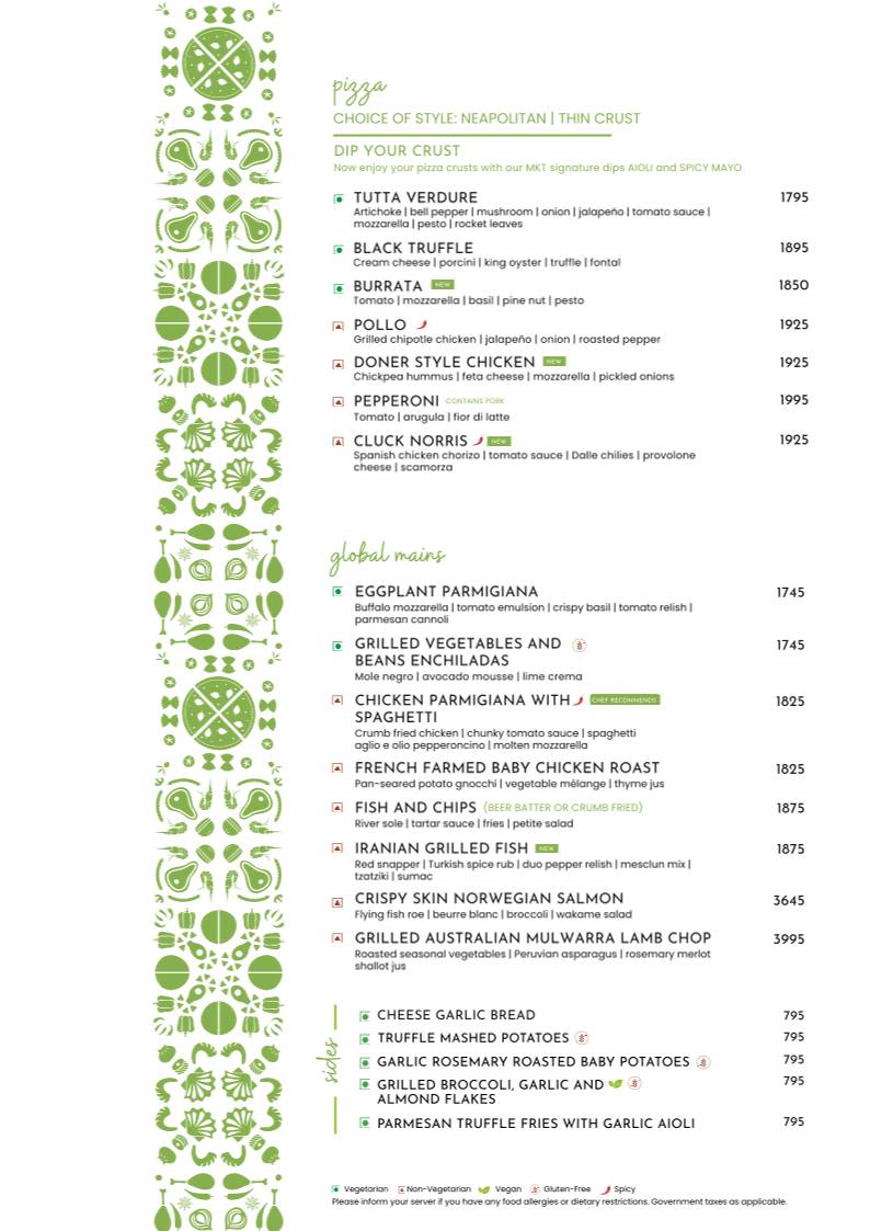 MKT menu