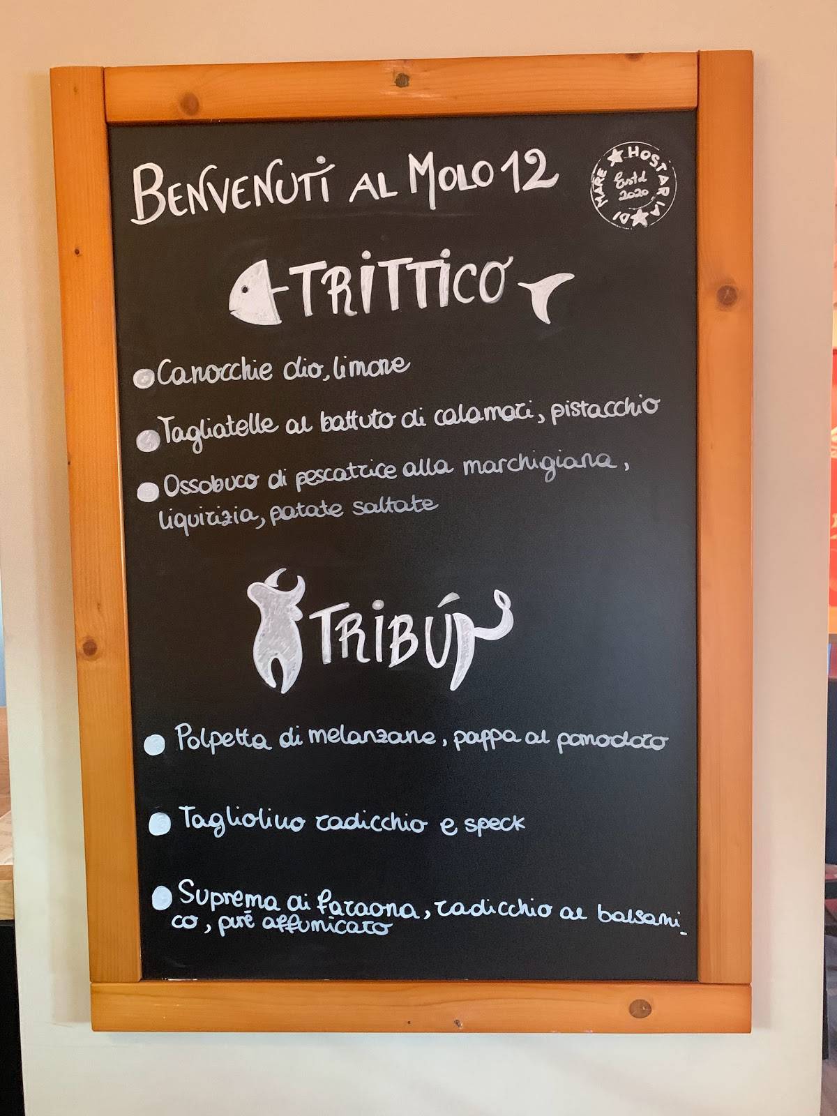 Menu di MOLO12 Ai Gelsi 
