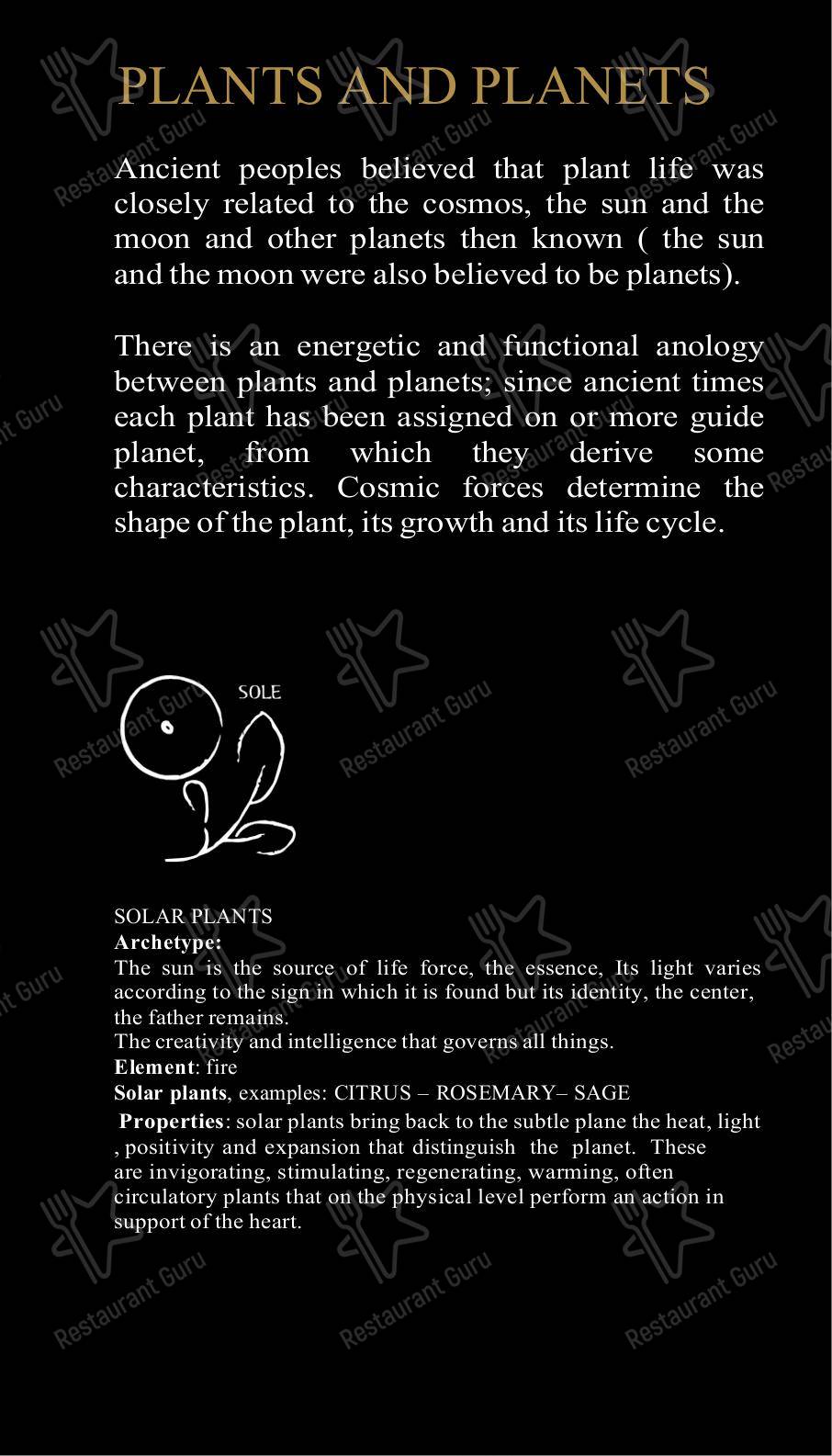 MOON in Catania - 菜单