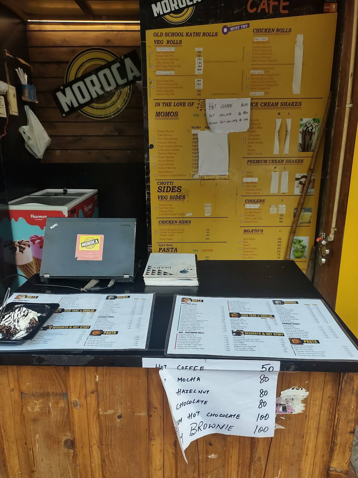 MOROCA (momos rolls cafe) menu