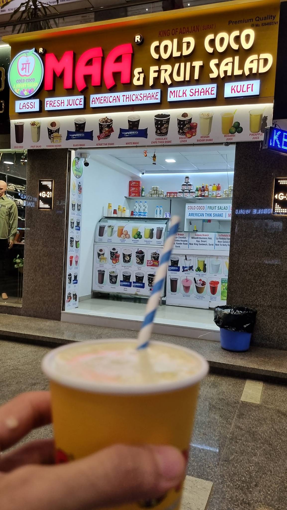 Maa Cold Coco & Fruit Salad menu