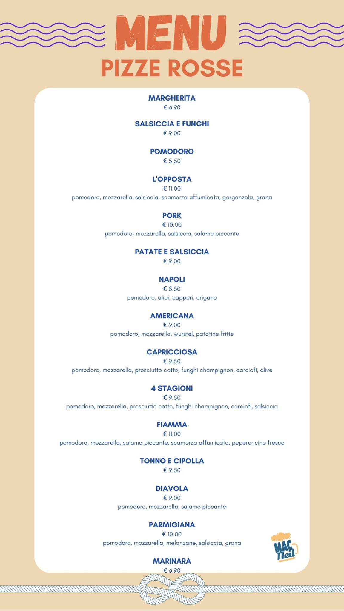 Menu di Mac Neil 