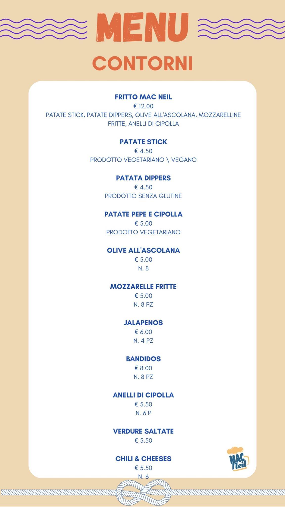 Menu di Mac Neil 