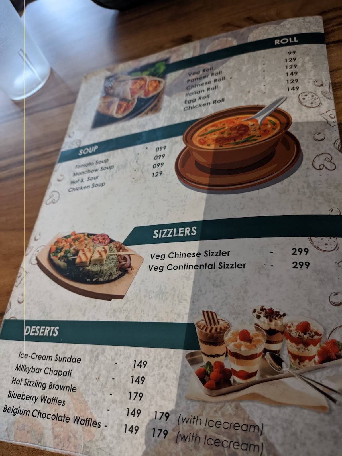 Maddy's Cafe menu