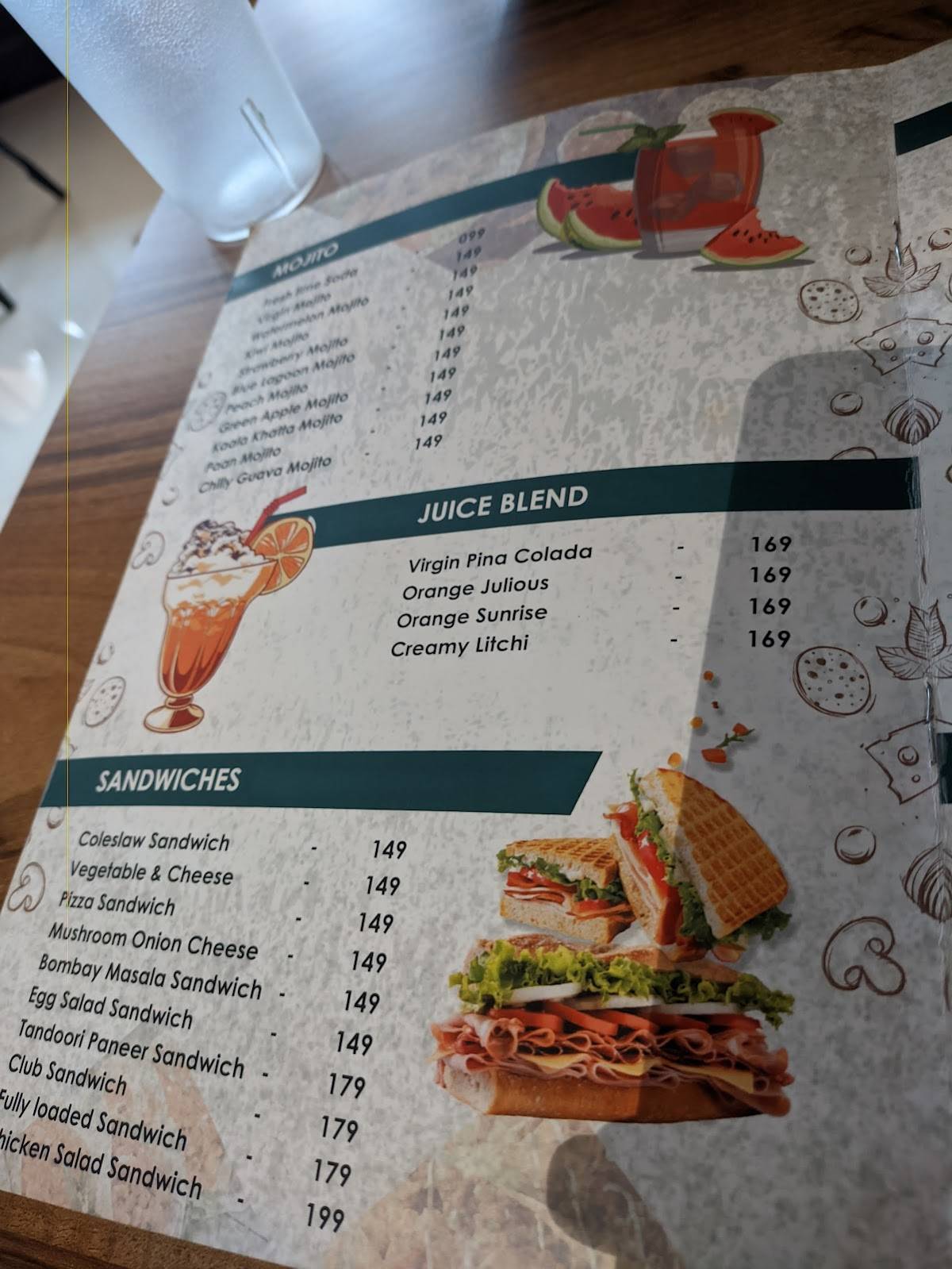 Maddy's Cafe menu