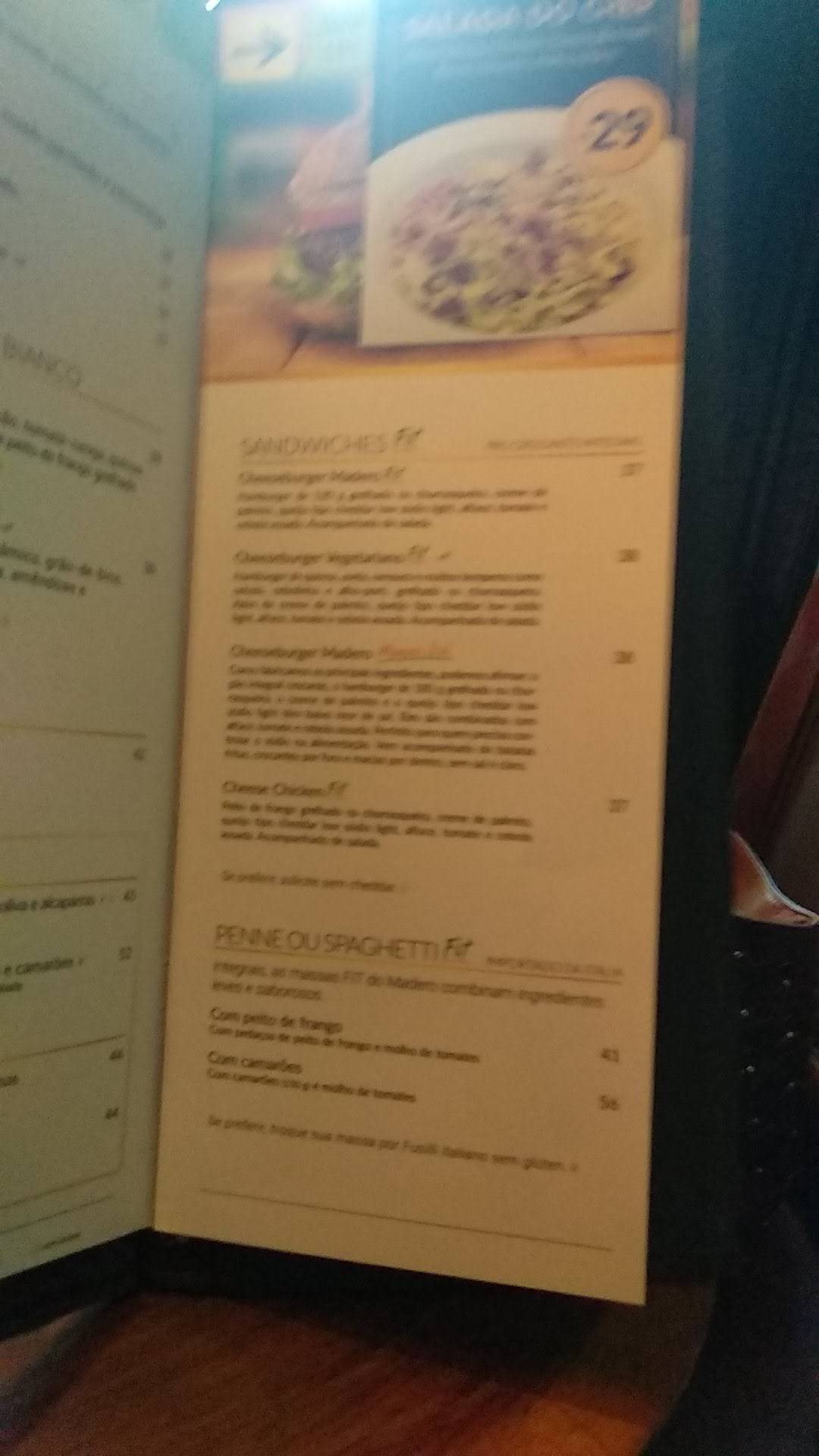 Madero Steak House Prime cardápio