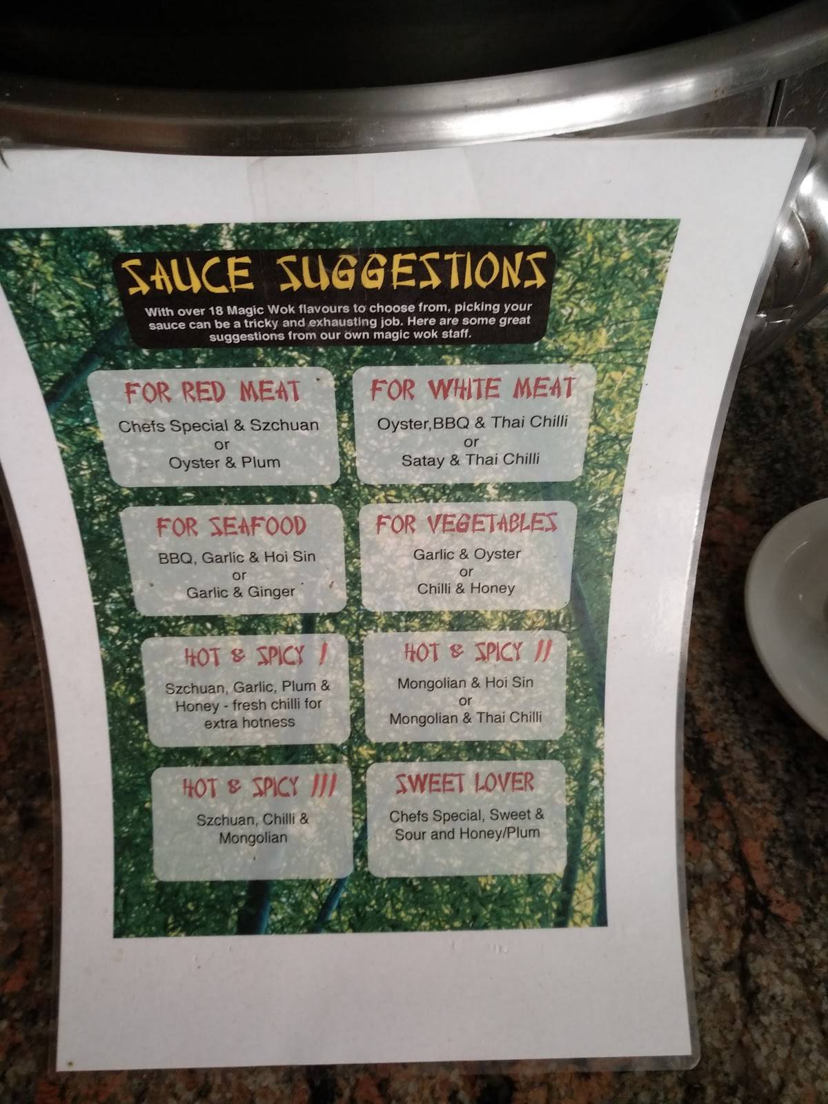 Menu at Magic Wok Restaurant, Darwin City