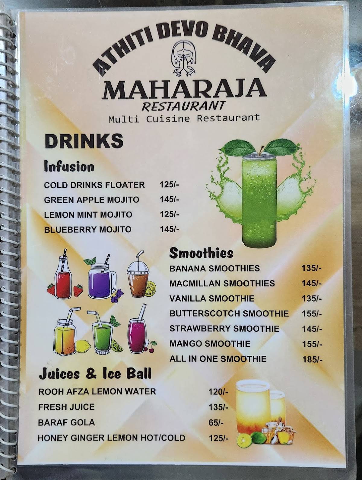 Maharaja Restaurant(Yogendra Residency) menu