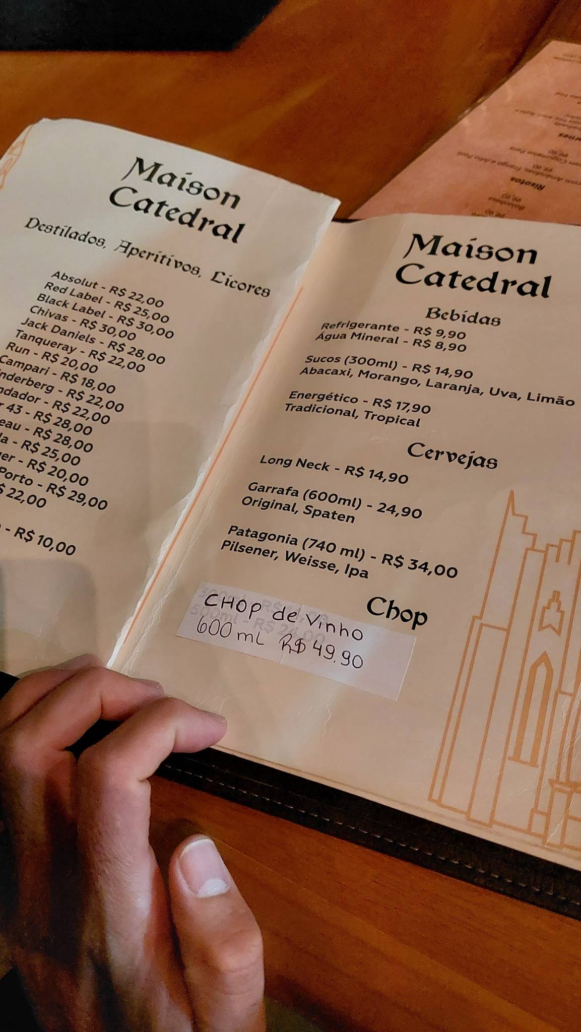 Maison Catedral Fondue & Restaurante cardápio