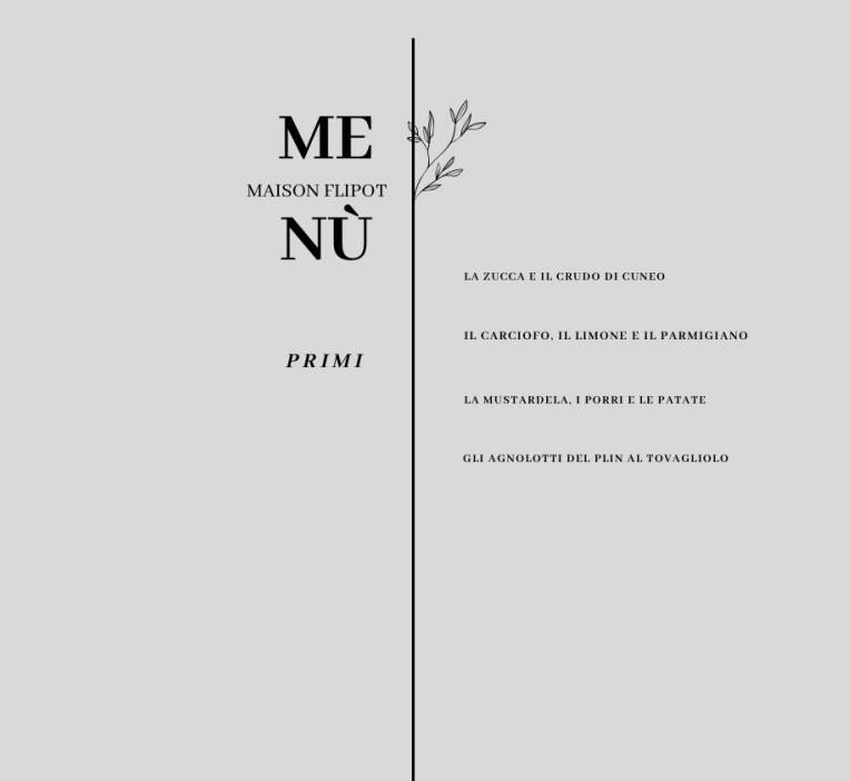 Menu di Maison Flipot Ristorante Torre Pellice 