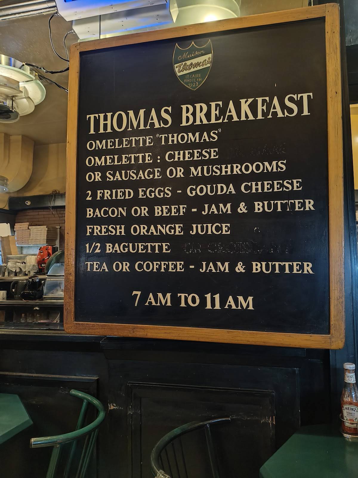 Menu de Maison Thomas - Zamalek