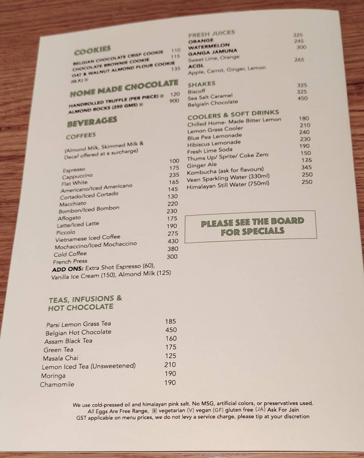 Malido Cafe & Apero menu