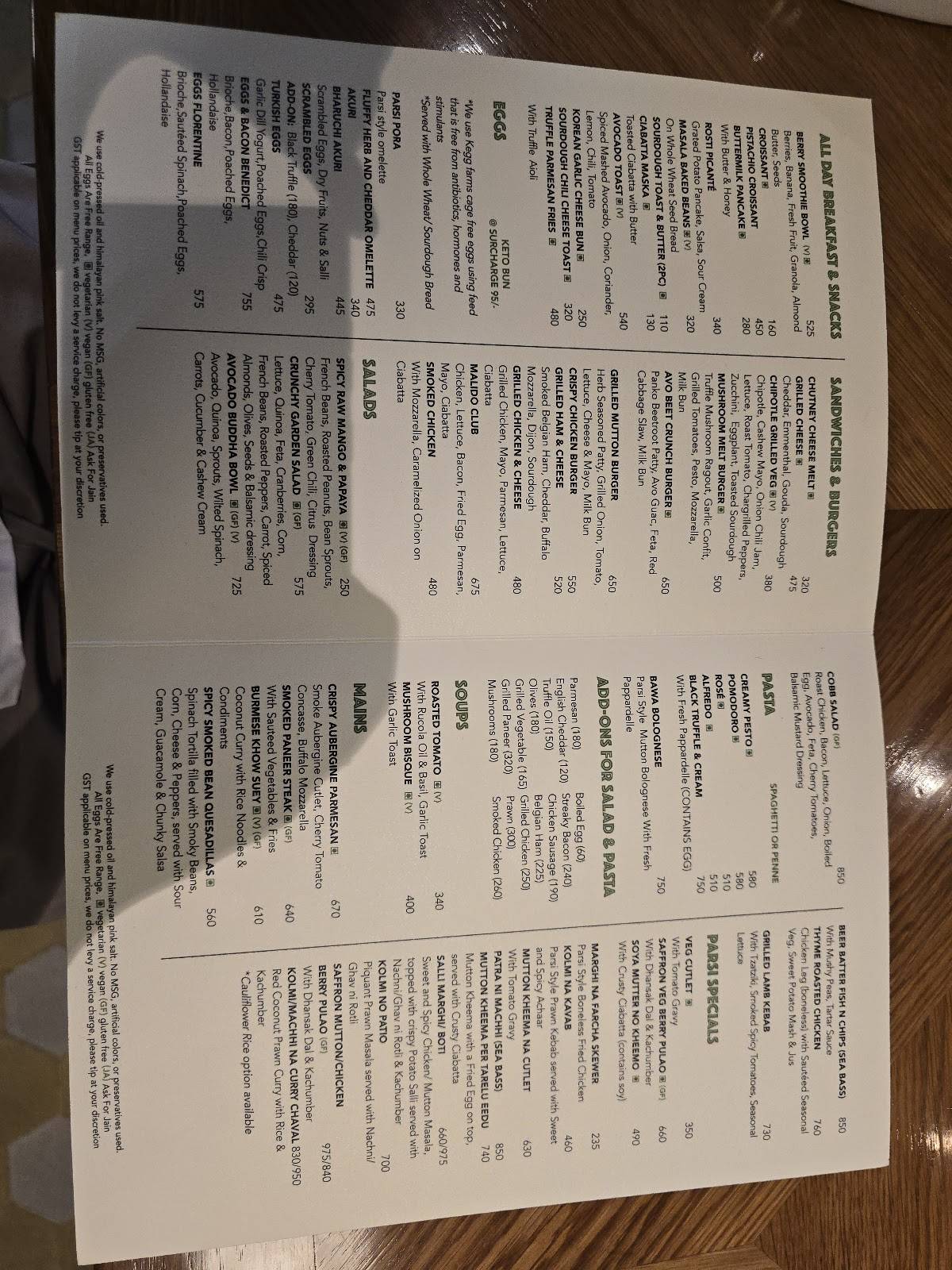 Malido Cafe & Apero menu