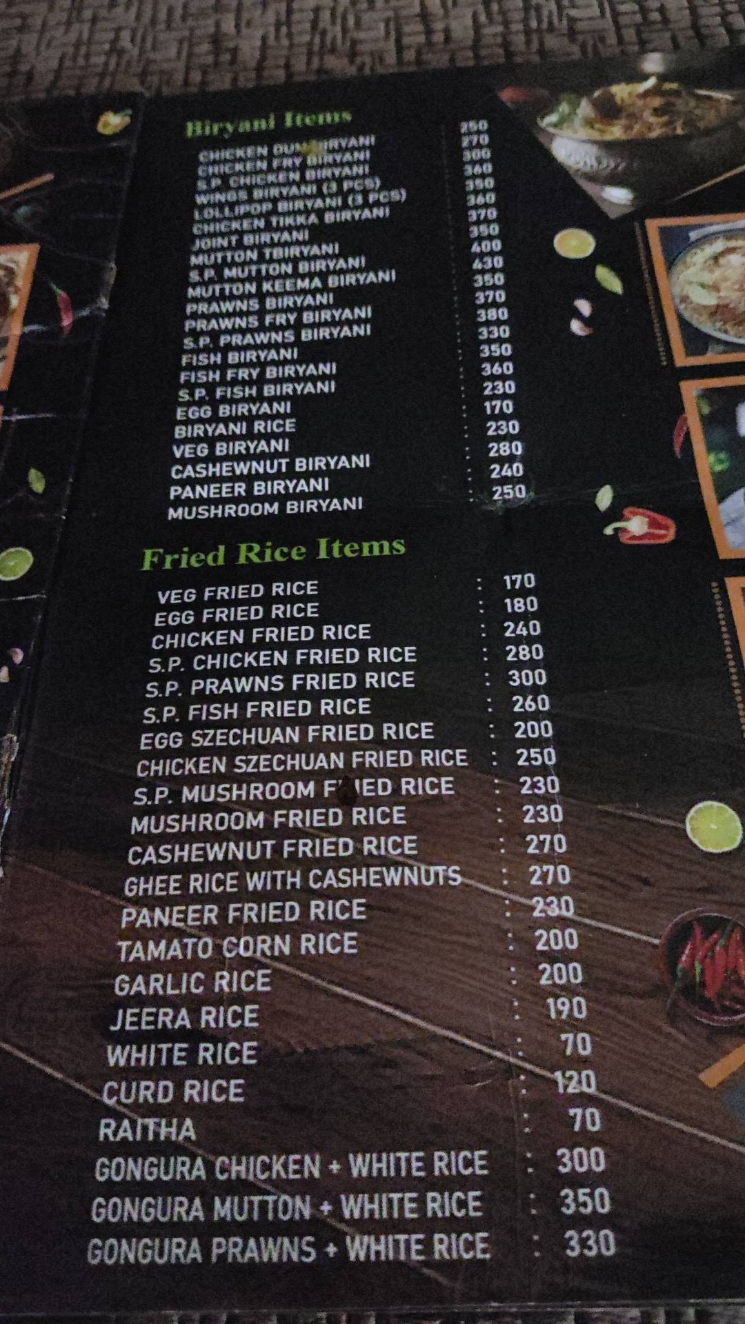 Mandakini Restaurant & Bar menu