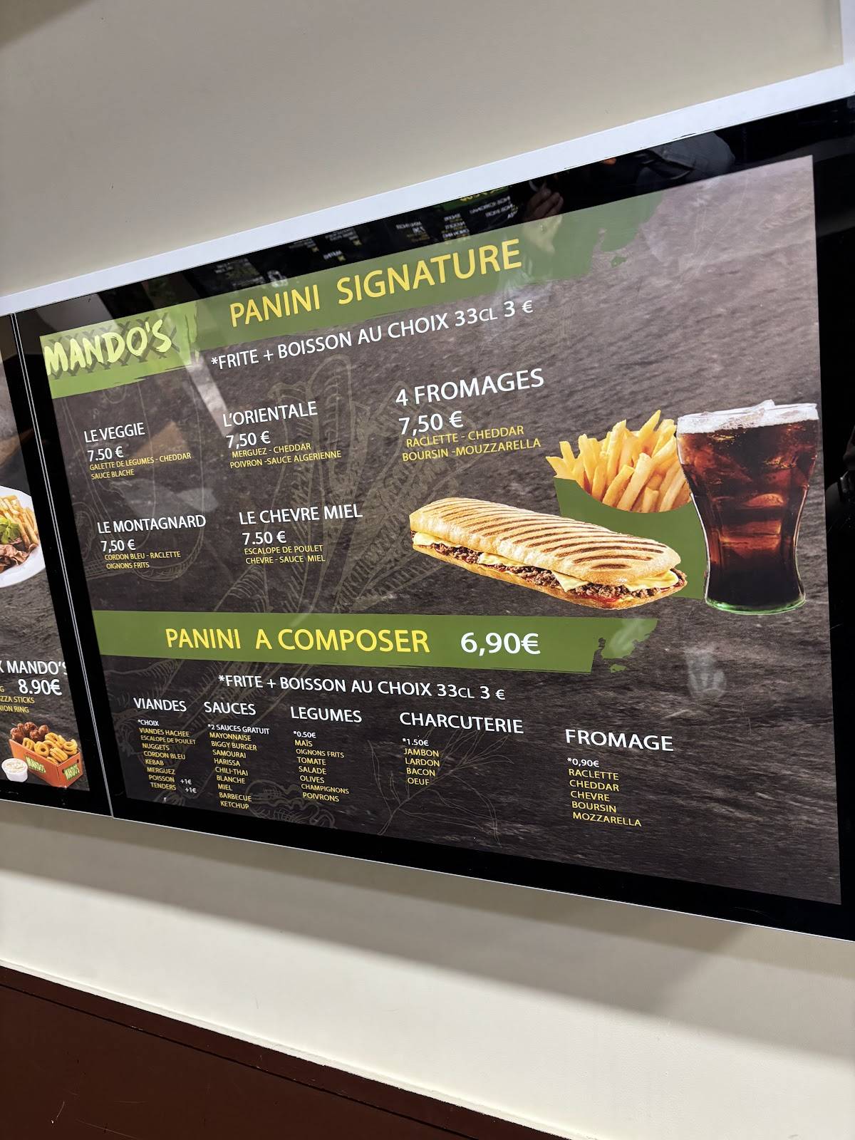 Menu de Mando's