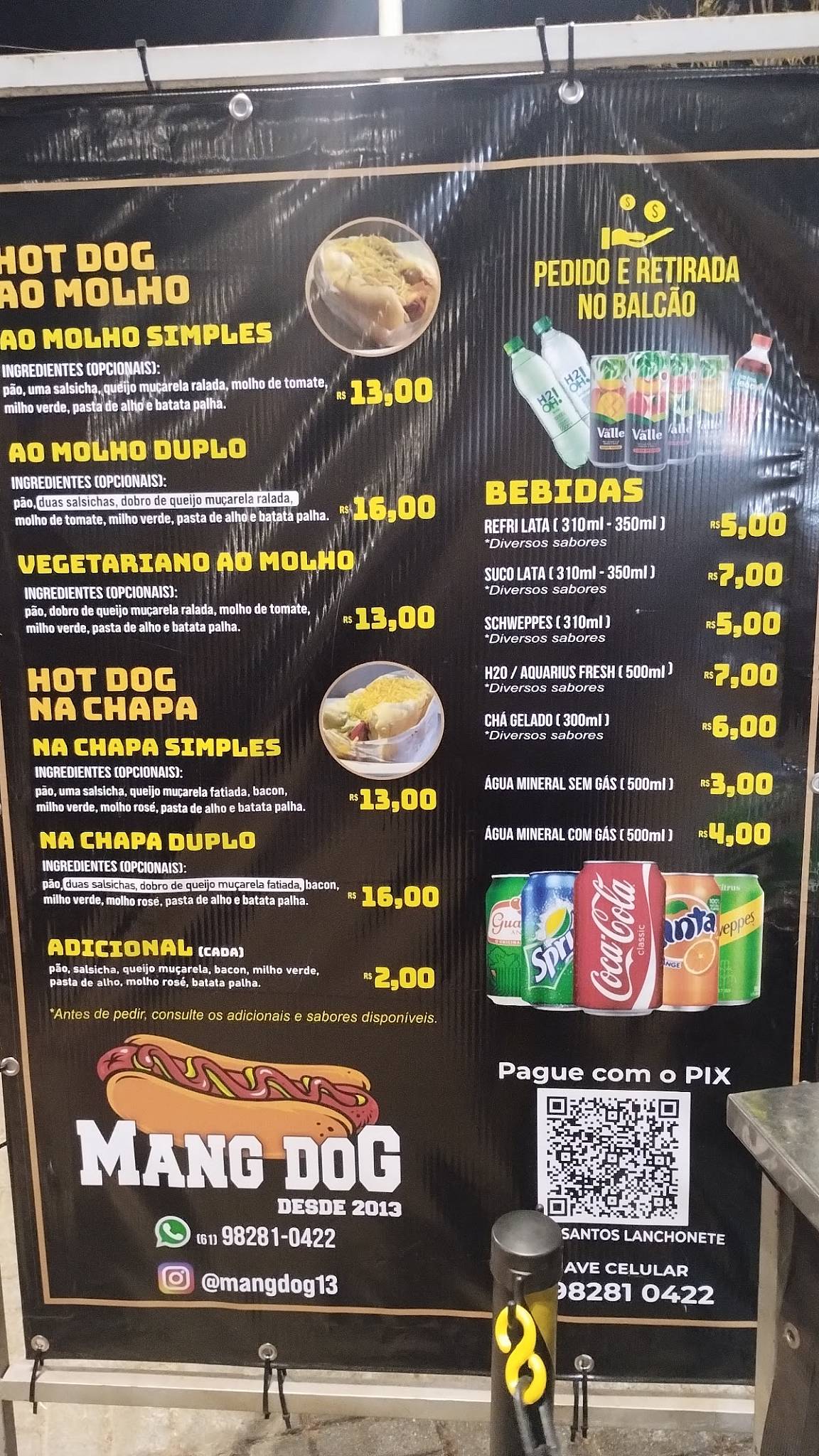 MangDog - Cachorro Quente cardápio