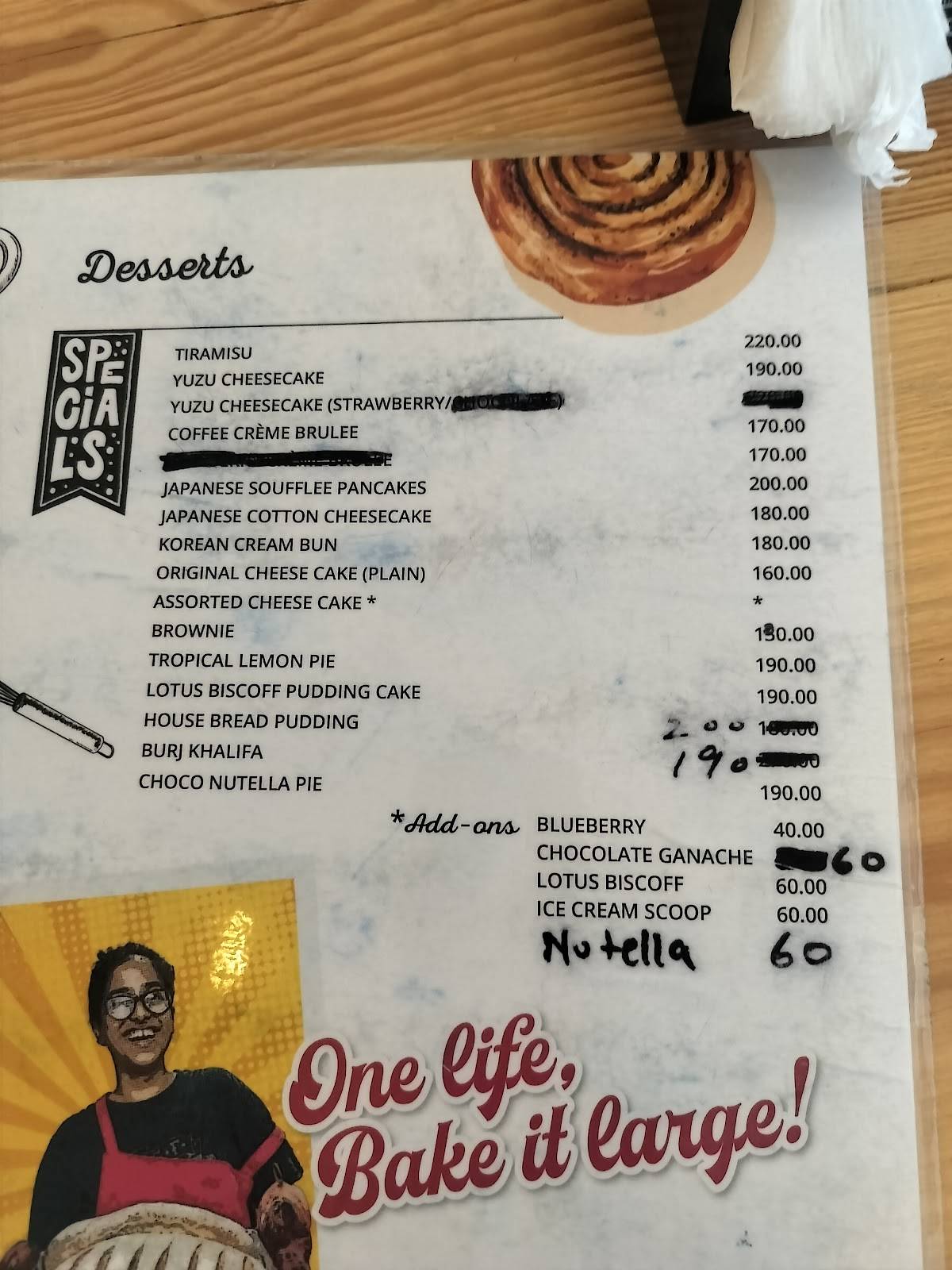Mangalore Baking Company menu