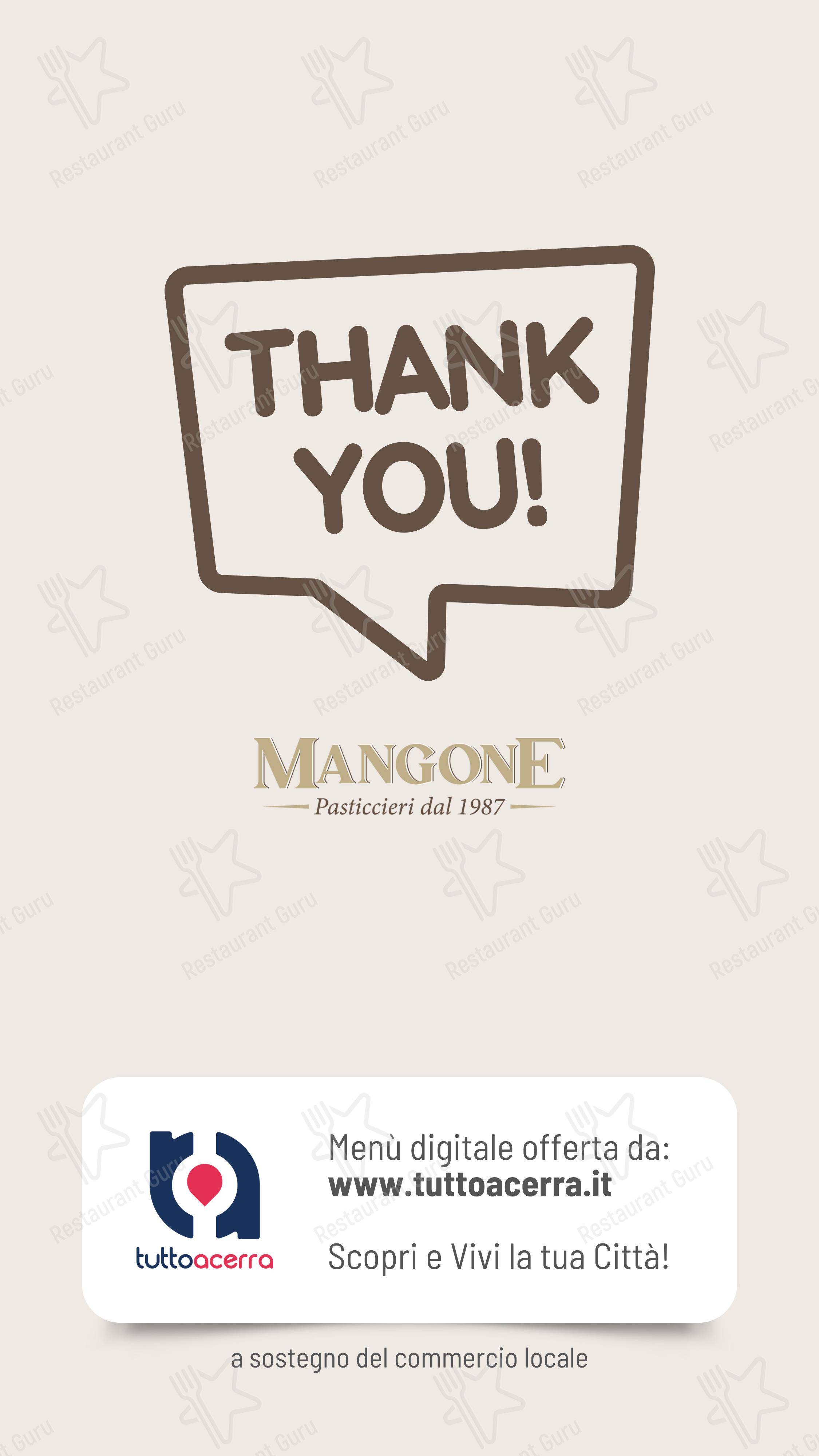 Menu di Mangone Pasticcieri - Menu