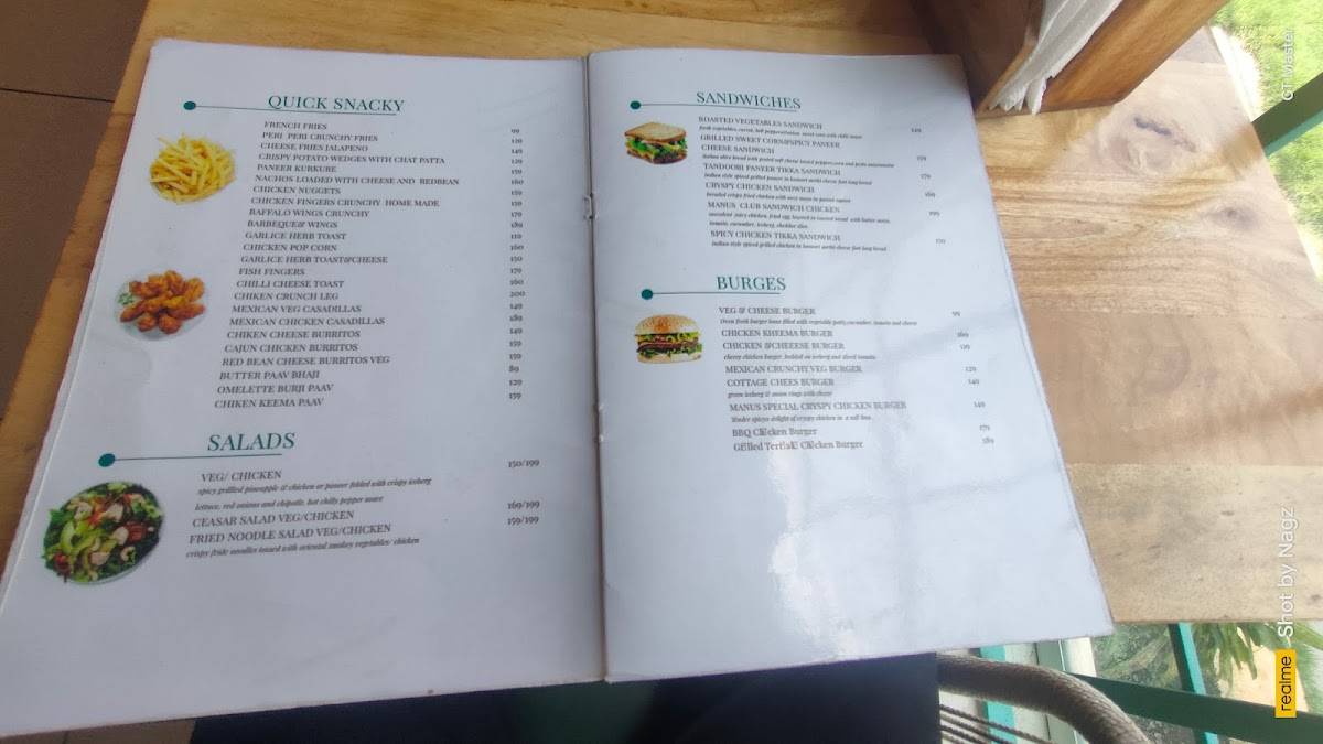 Manu Bakers menu