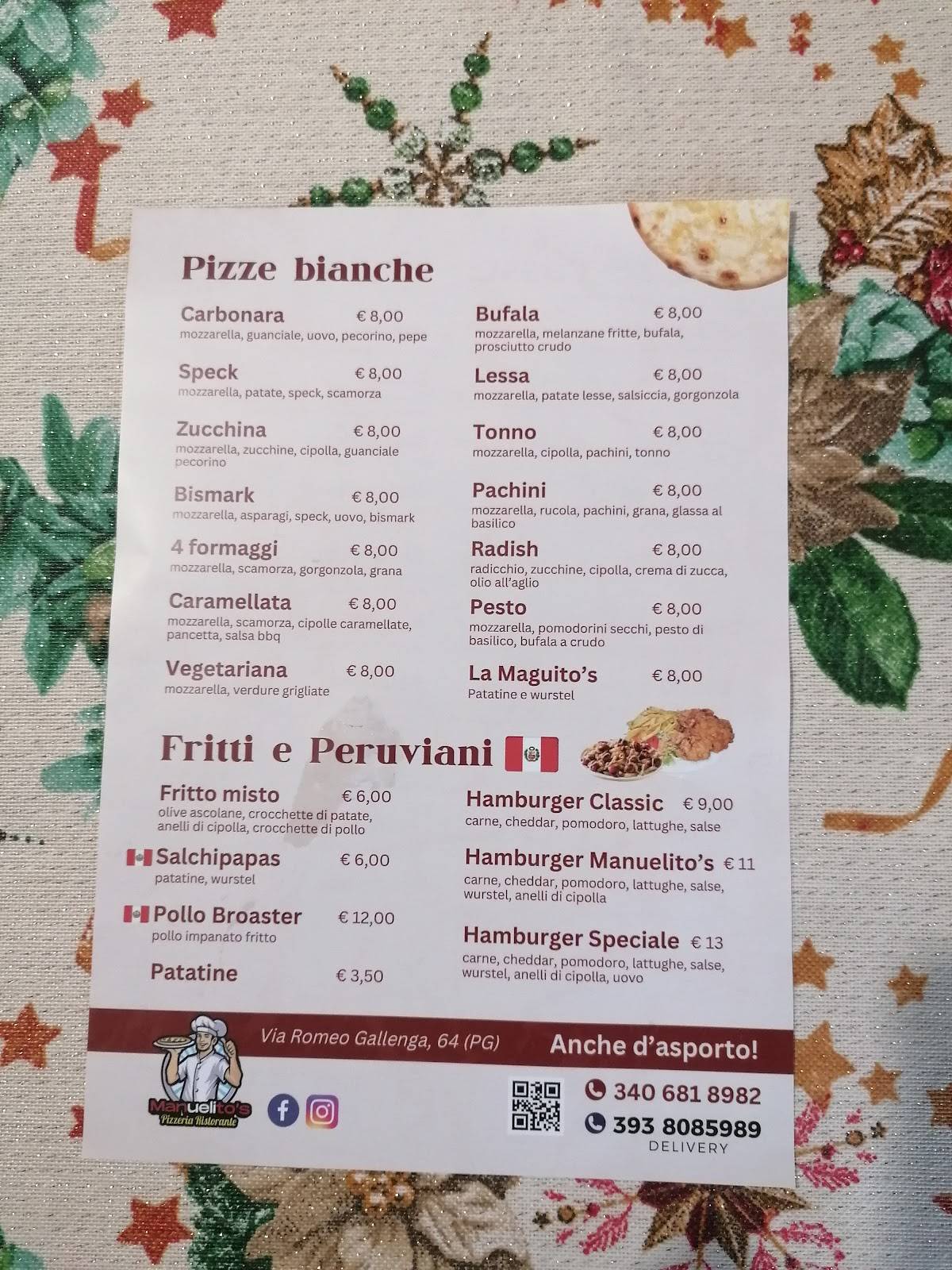 Menu di Manuelito’s Perugia 