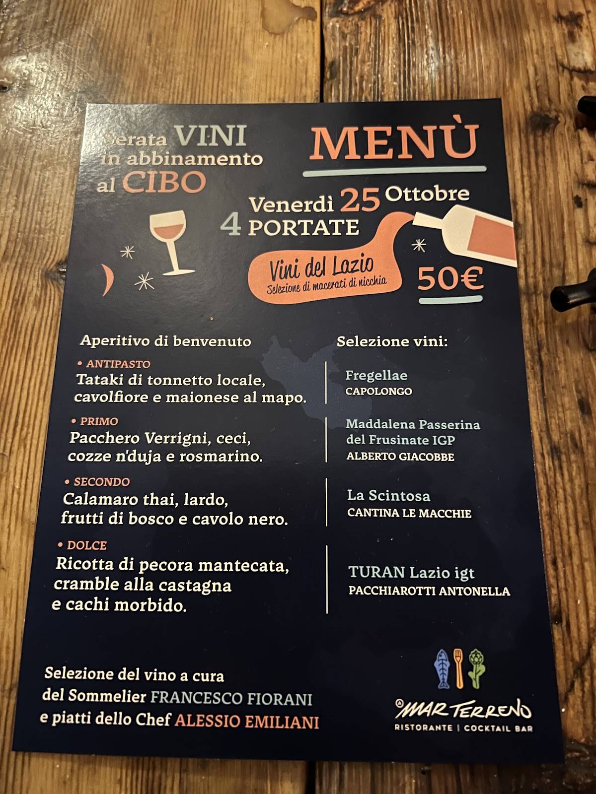 Menu di Marterreno Ristorante 
