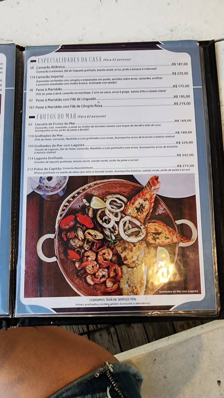 Restaurante Mariskão cardápio