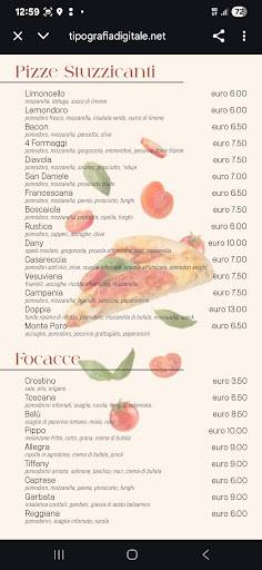 Menu di Mary Grace Sala Ricevimenti Ristorante E Pizzeria 