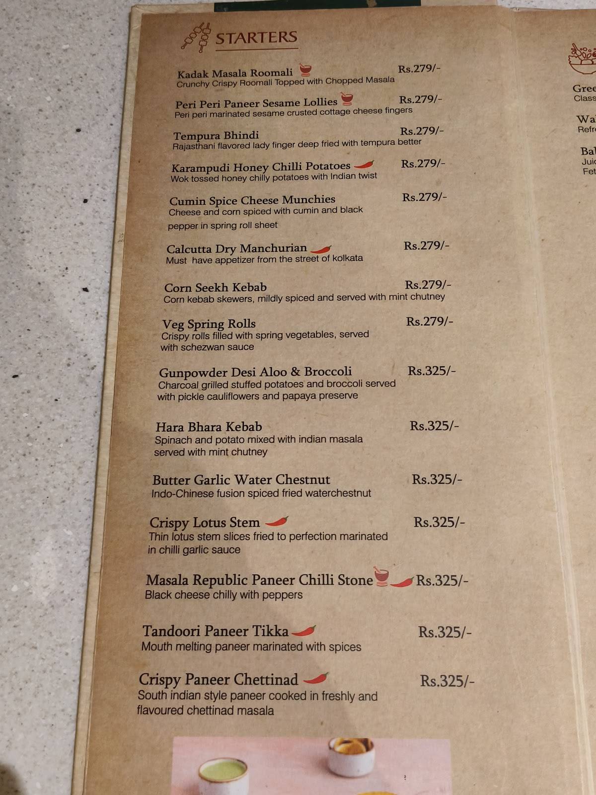 Masala Republic by Dadu's menu