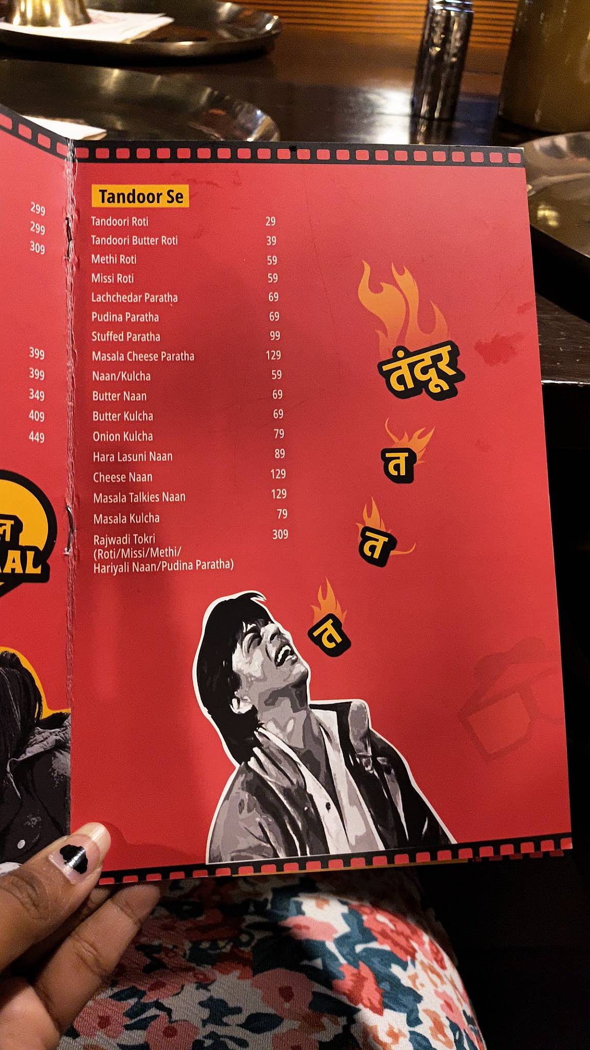 Masala Talkies menu
