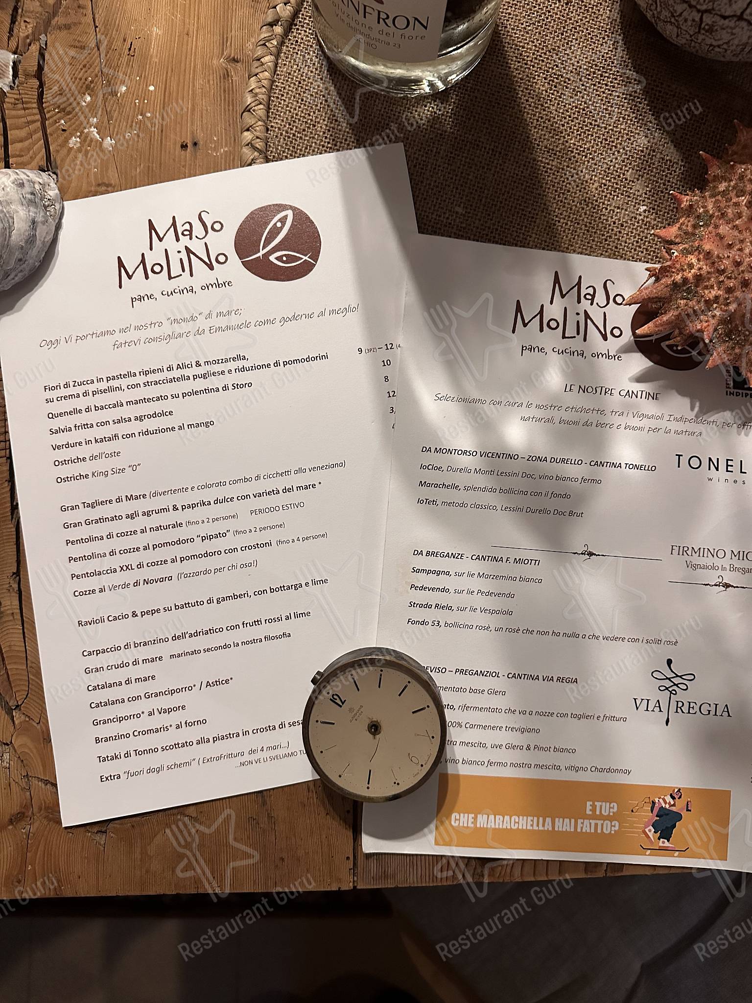 Menu di Maso Molino 