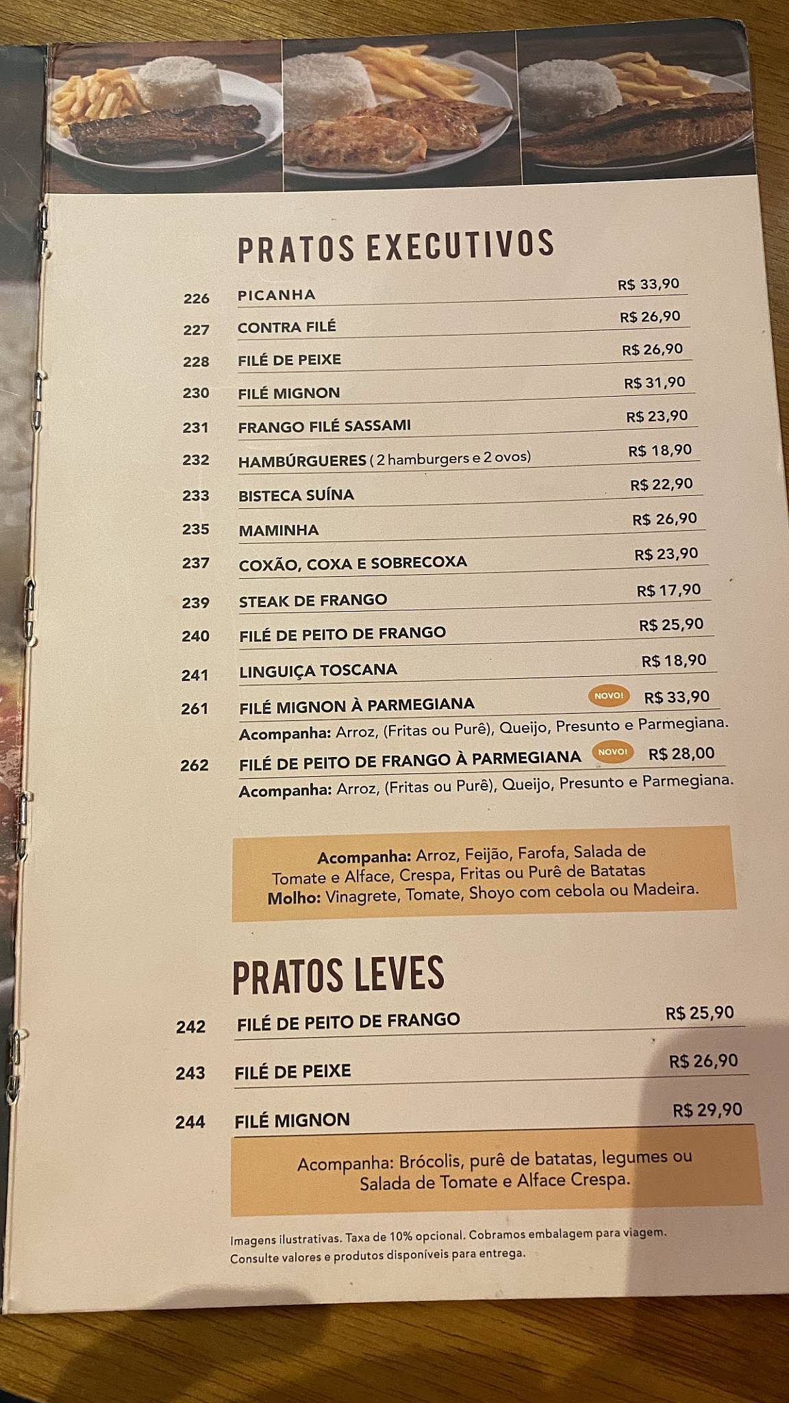 Master Burguer cardápio