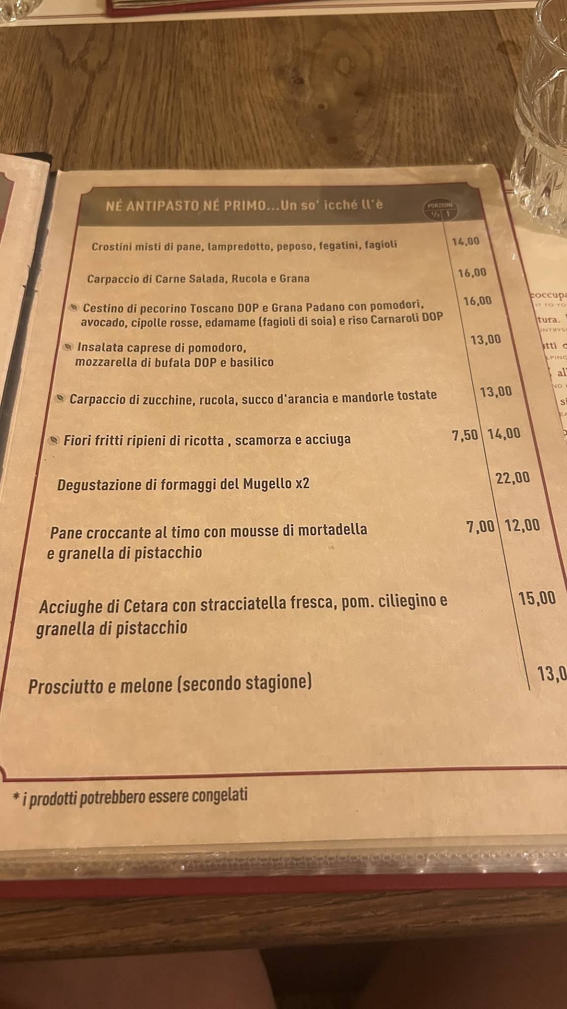 Menu di Mattacena 