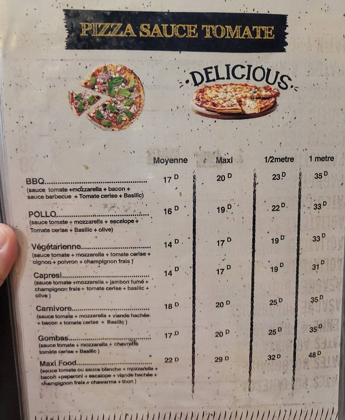 Menu de Maxi Food