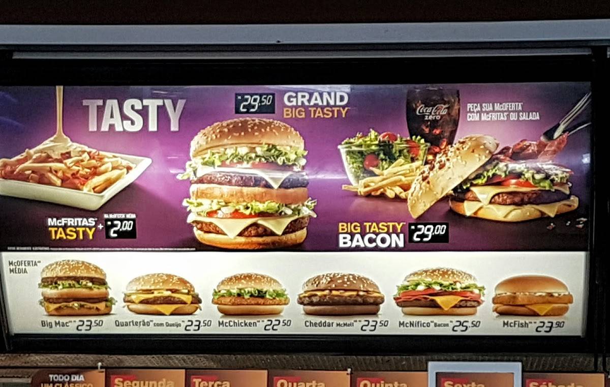 Menu em McDonald's | Centro restaurante de fast food, Florianópolis ...