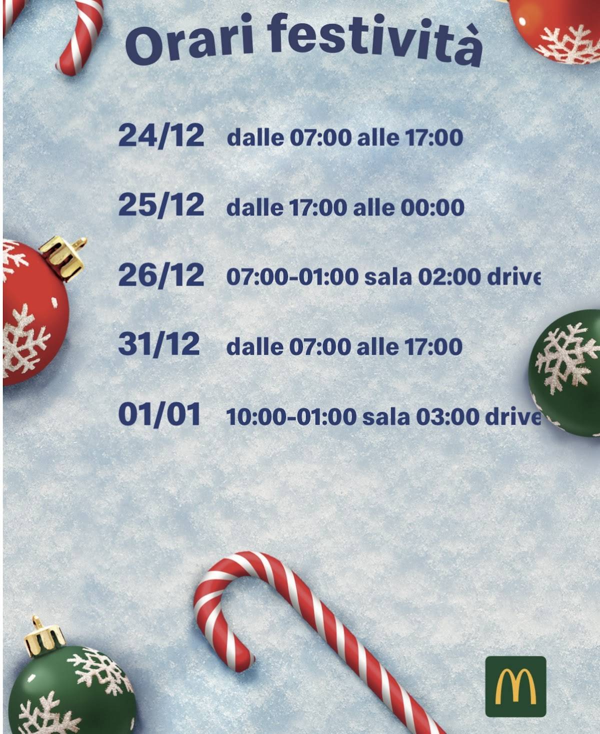 Menu di McDonald's Pomezia Via Roma 