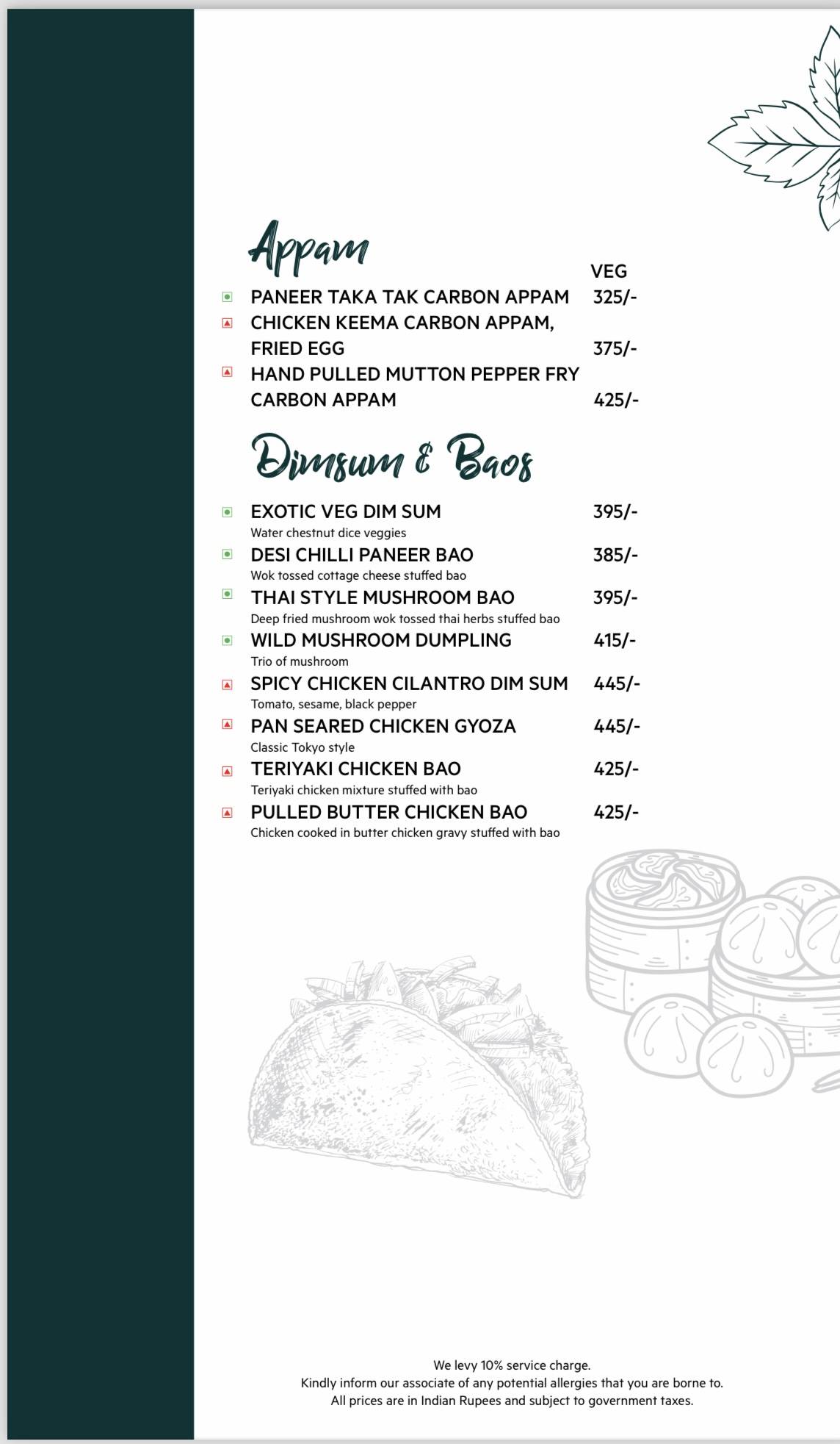 Meraki The Bistro menu