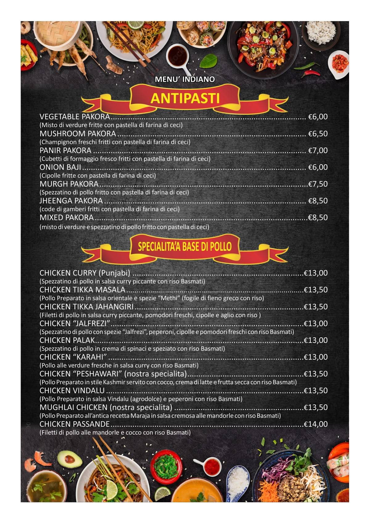 Menu di Pizzeria All'Orsetto 