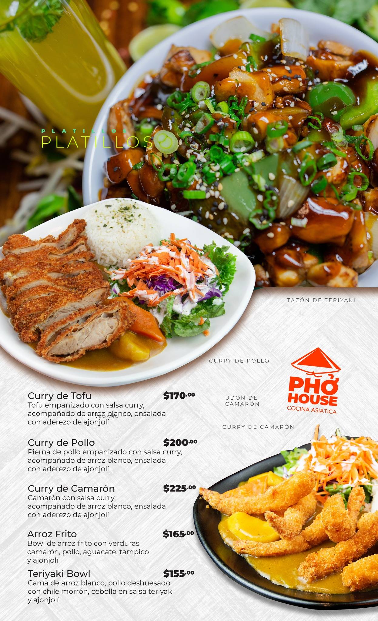 Menu at Pho House Mexicali restaurant, Mexicali, Boulevar Benito Juárez ...