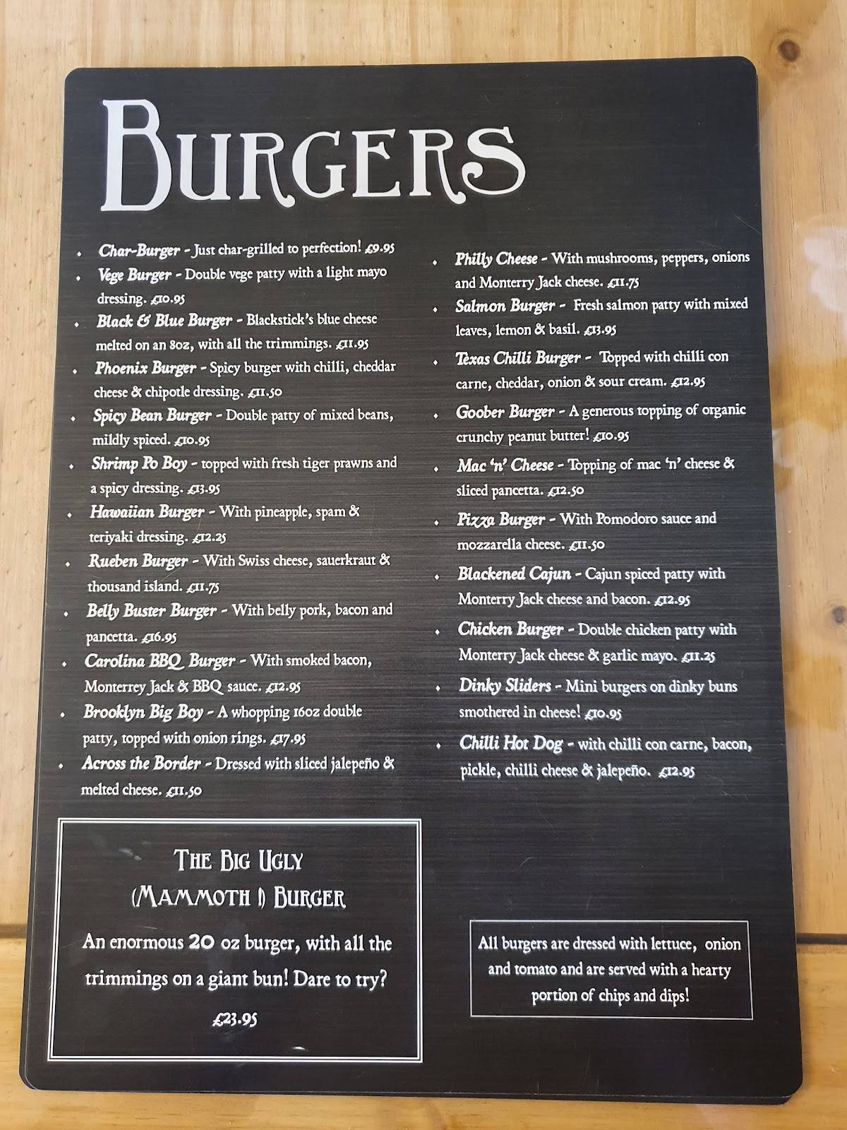 Menu at Midge Hall pub & bar, Leyland