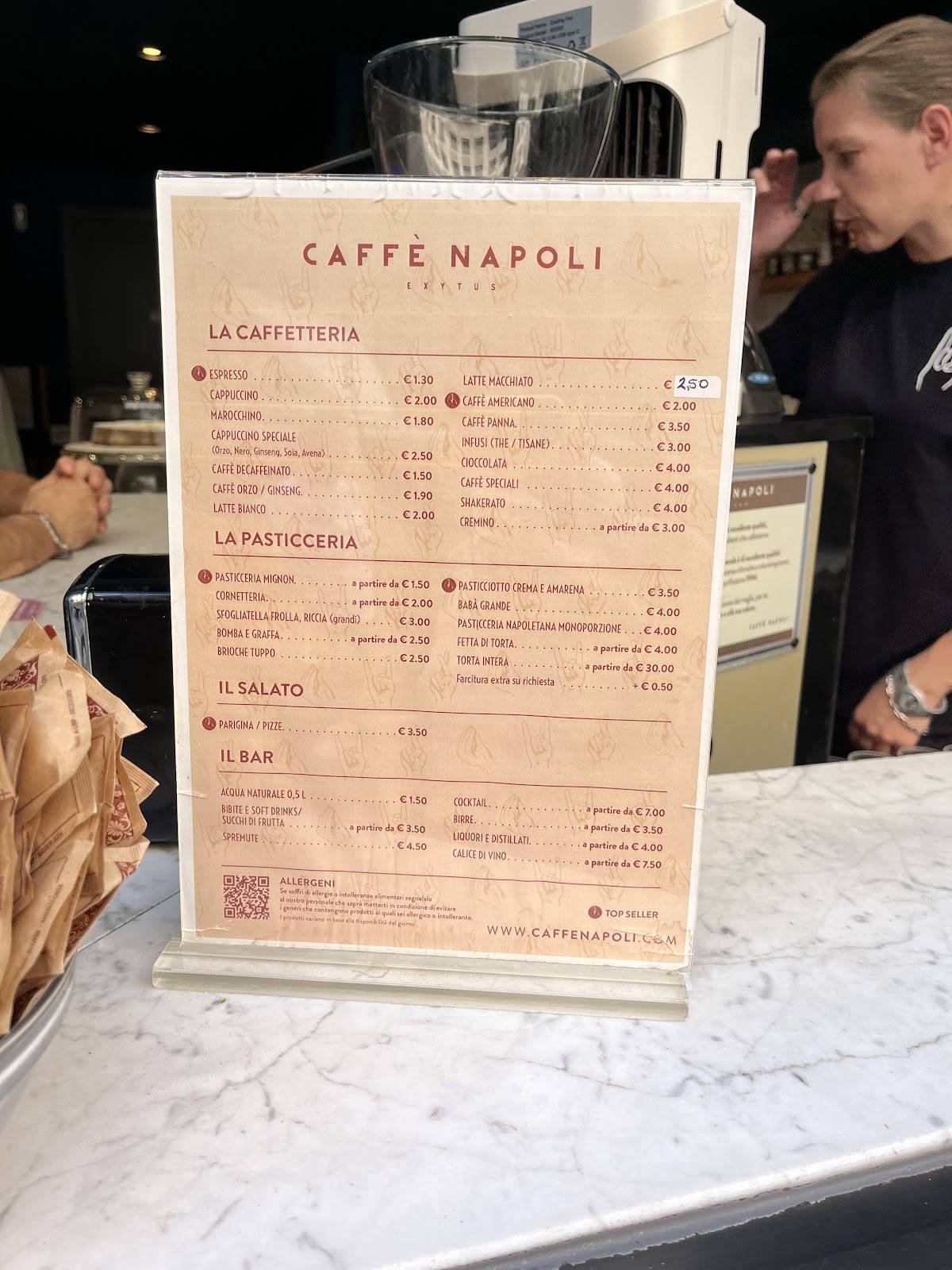 Menu di Caffè Napoli - Duomo 